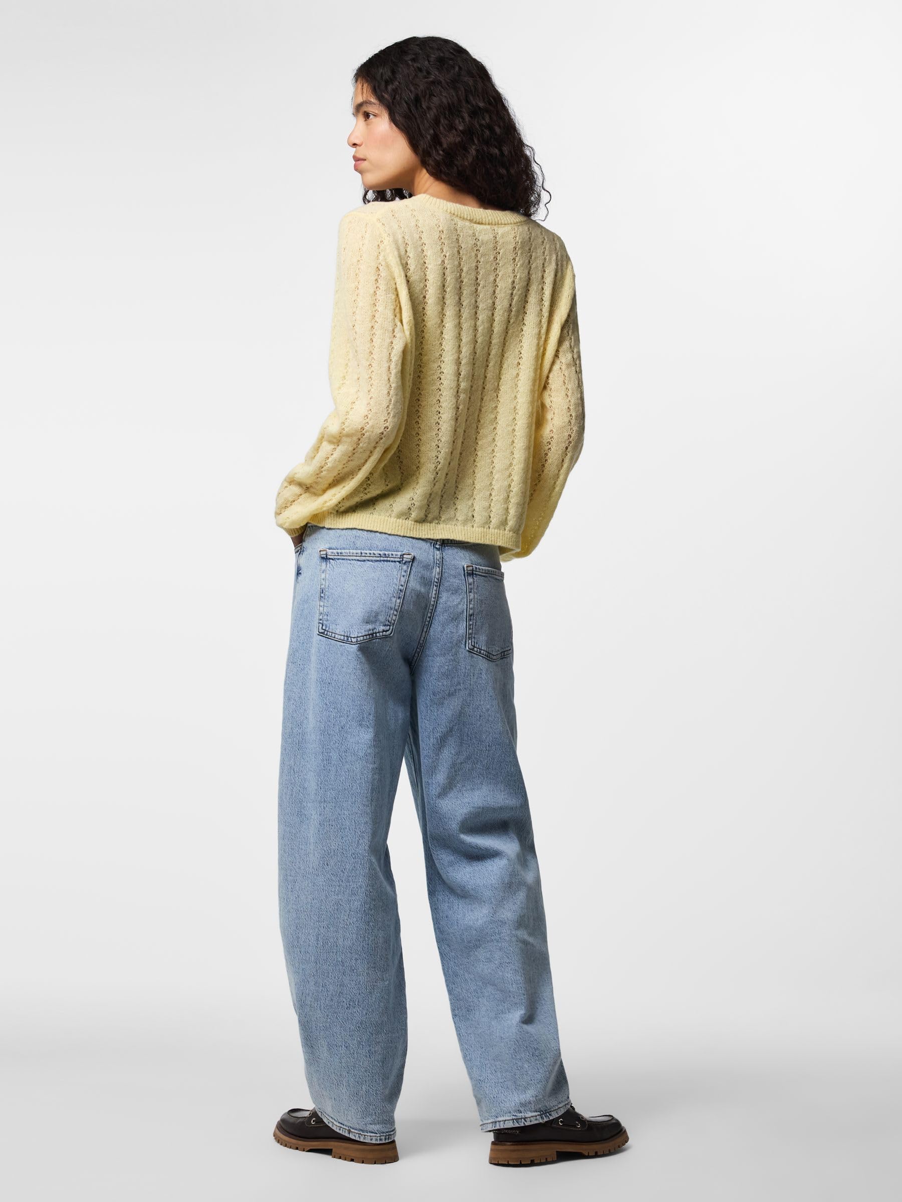 Pieces Pcada LS O-Neck Knit cardigan donna girocollo