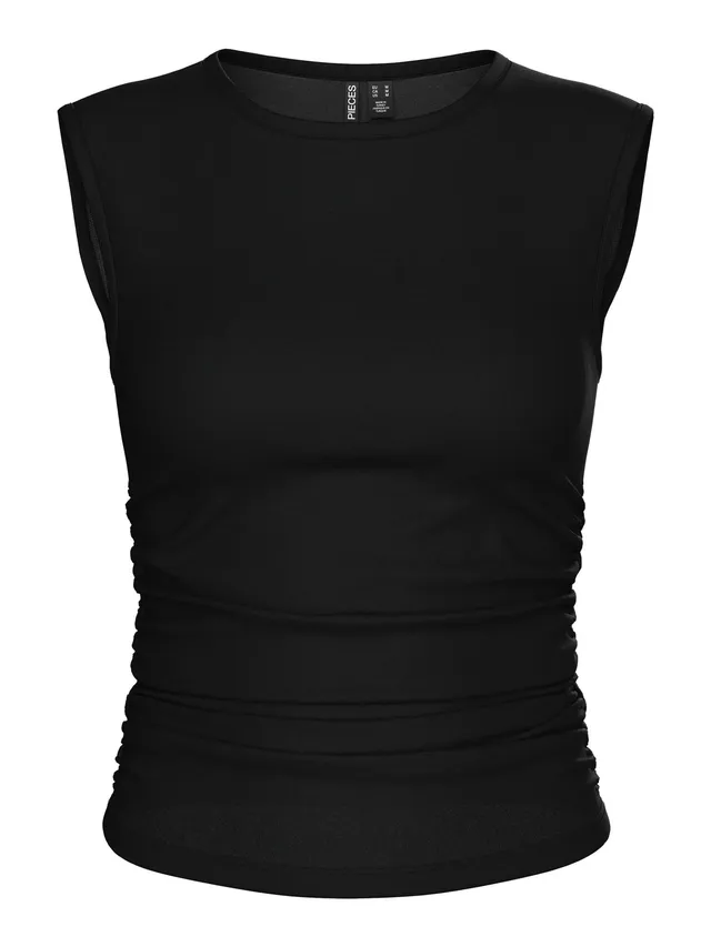 PIECES Pcmadison SL Ruching Top Noos BC top arricciato