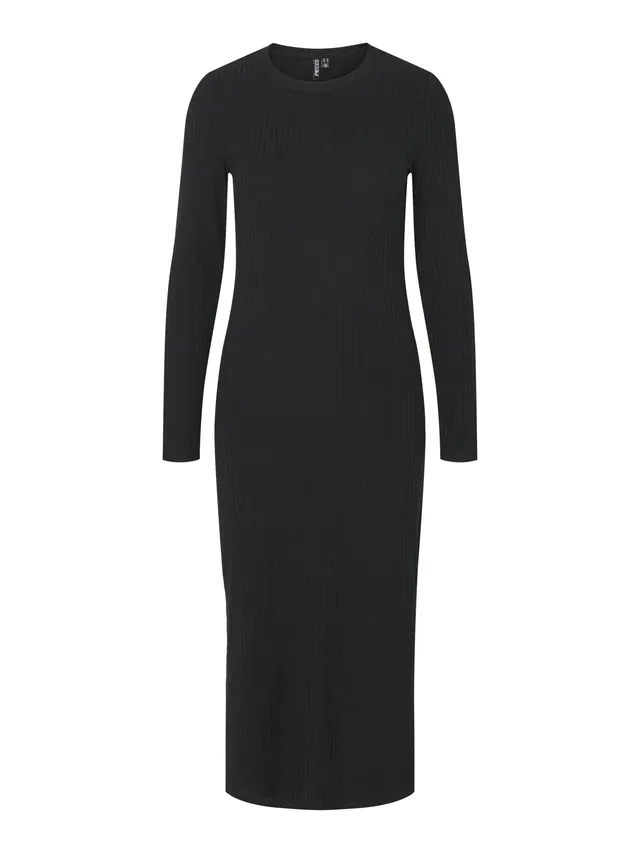 PIECES Kylie PCKYLIE abito midi donna maniche lunghe