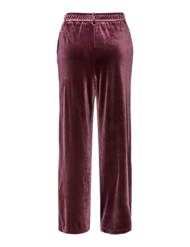 Pieces Pcbosella Velour Pantaloni Donna Vita Alta Larghi