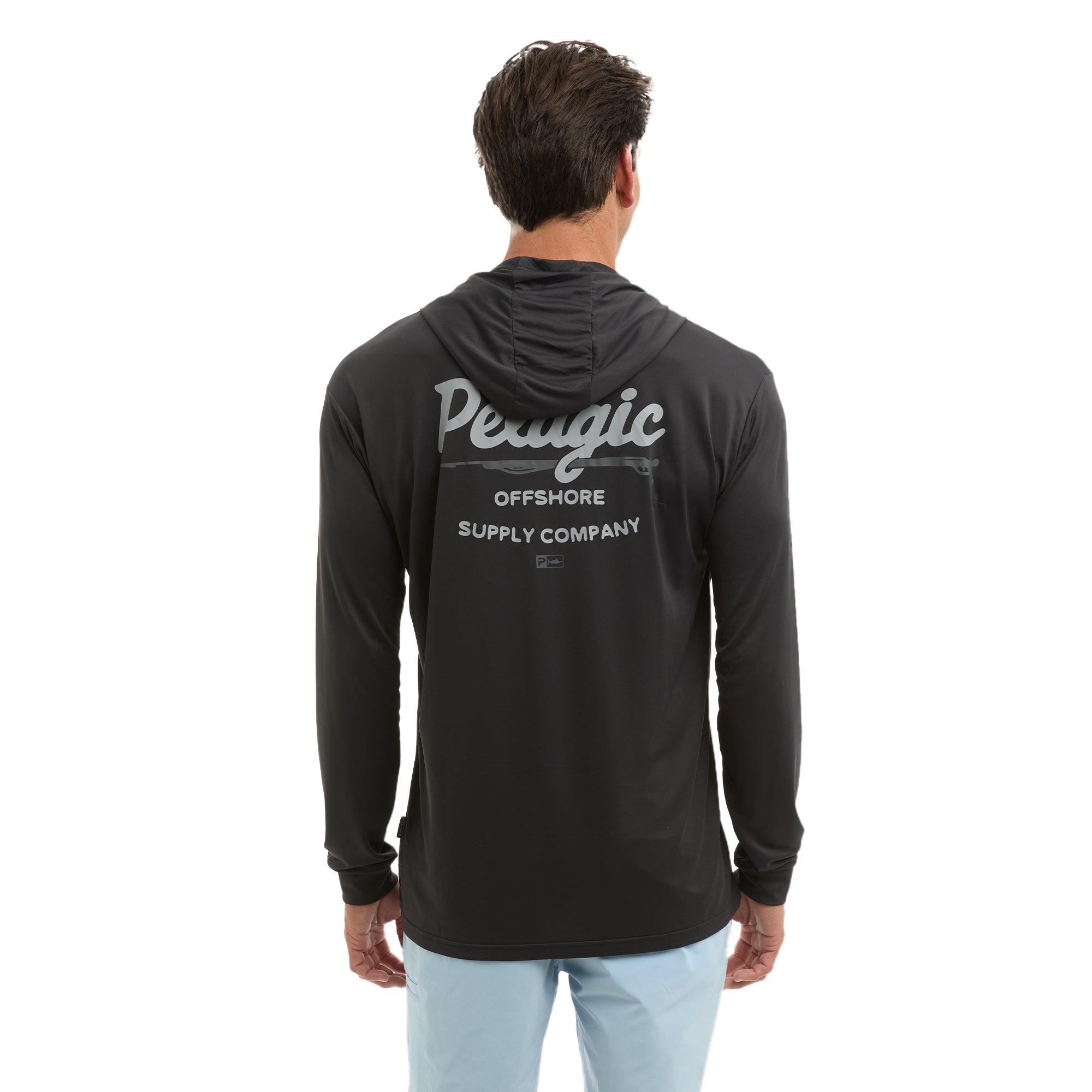Pelagic Aquatek Gunner maglia pesca nera UPF 50+