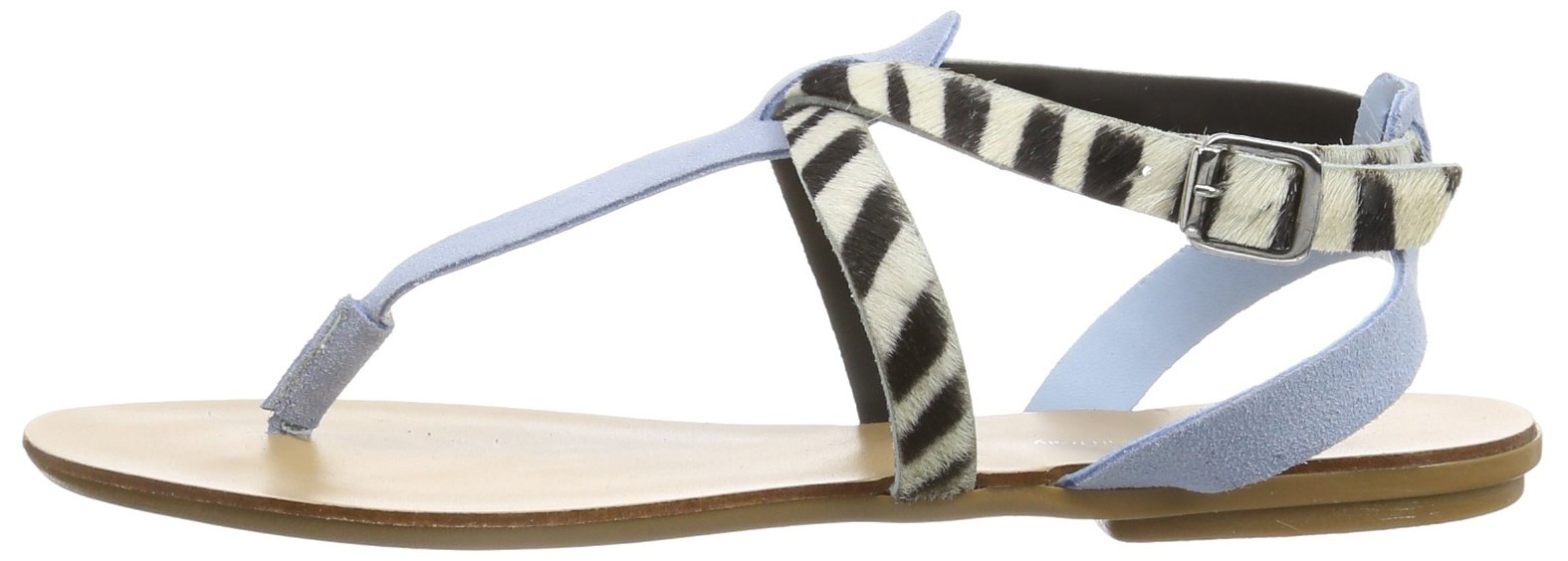 PIECES Cathie Suede sandali con tacco blu sbiadito 40 EU
