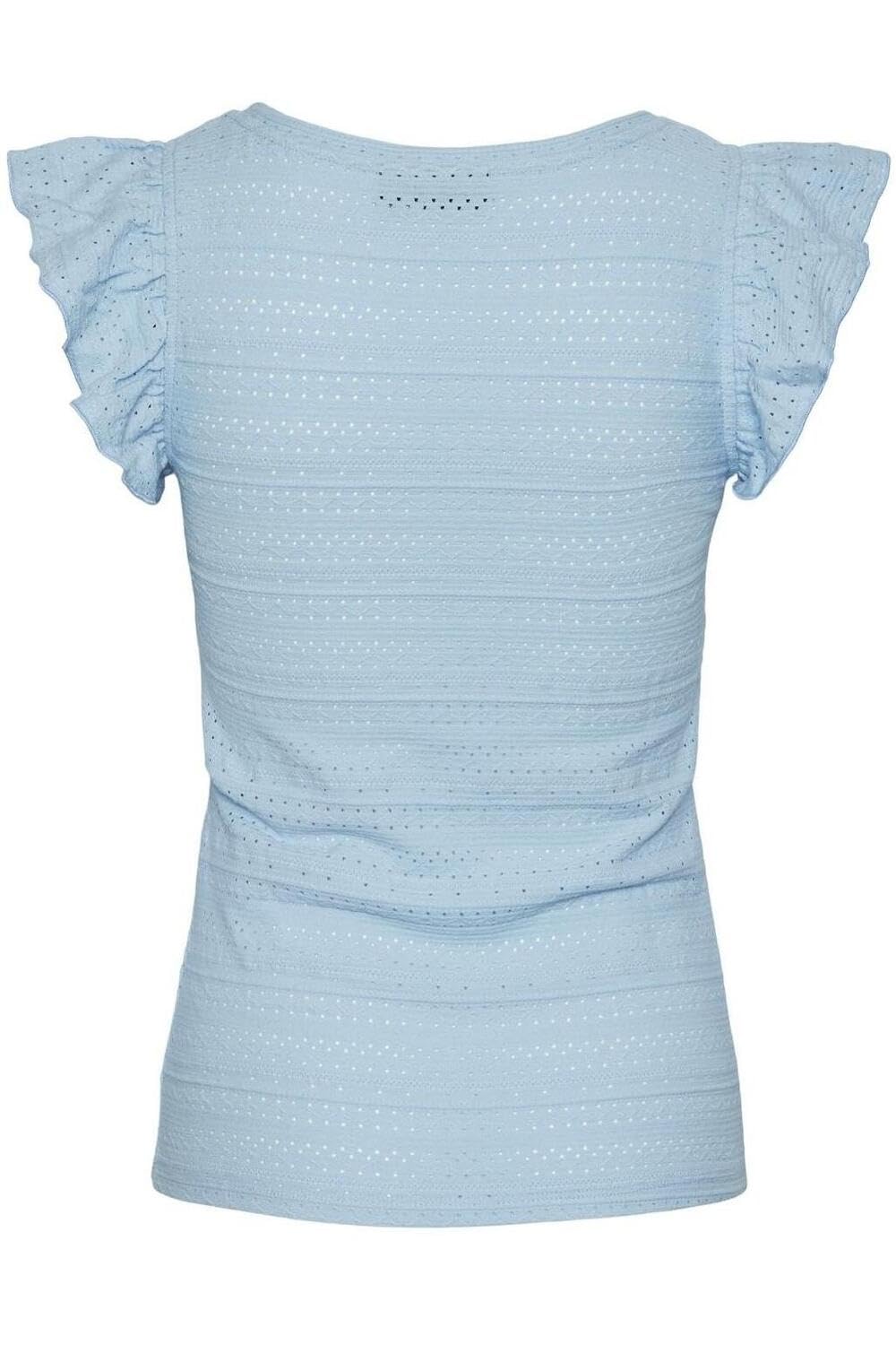 Pieces Pckelma SL O-Neck top donna scollo tondo