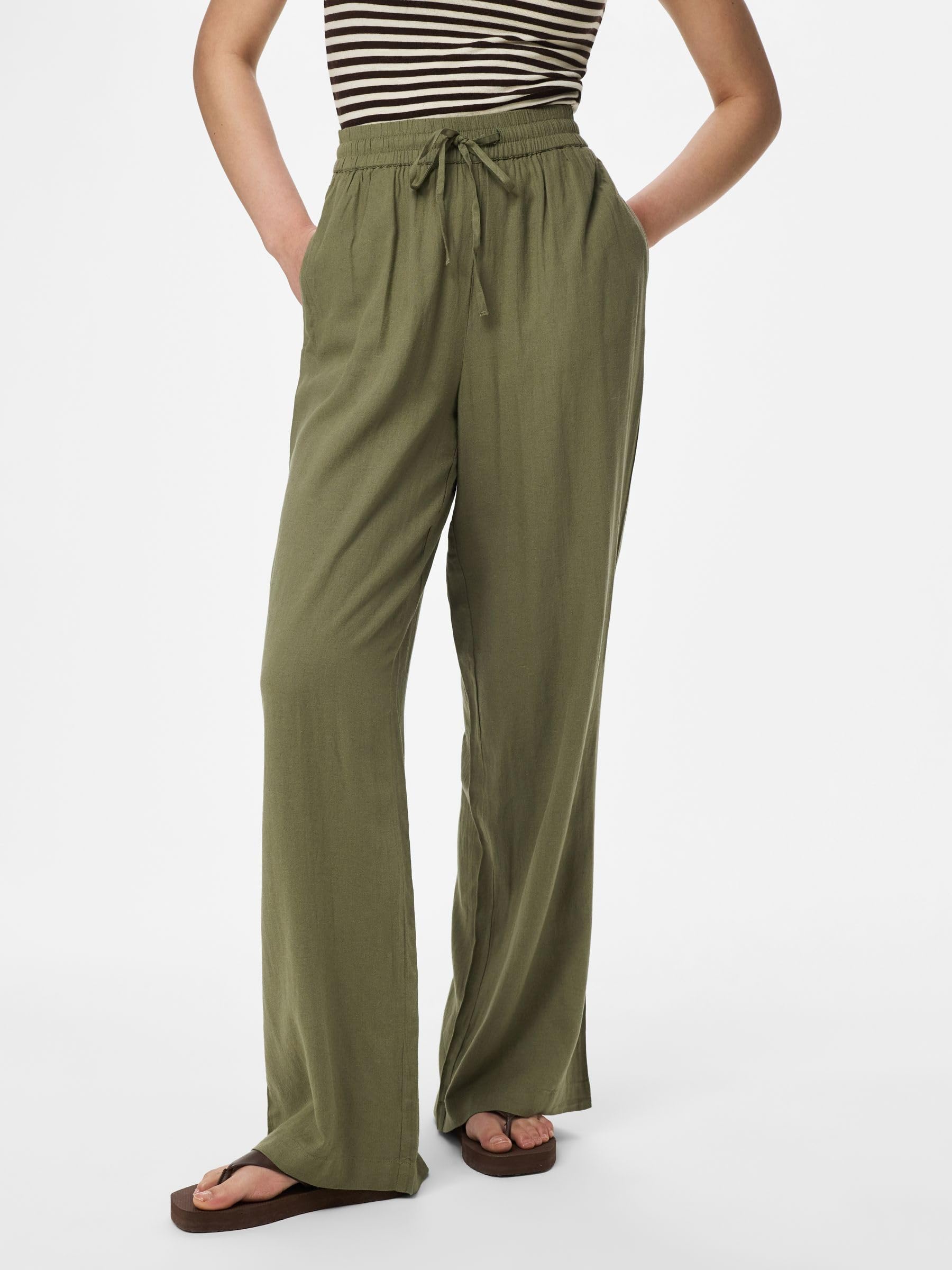 Pieces Pcpia HW Wide Pants Pwp Mm Noos pantaloni XL ampi