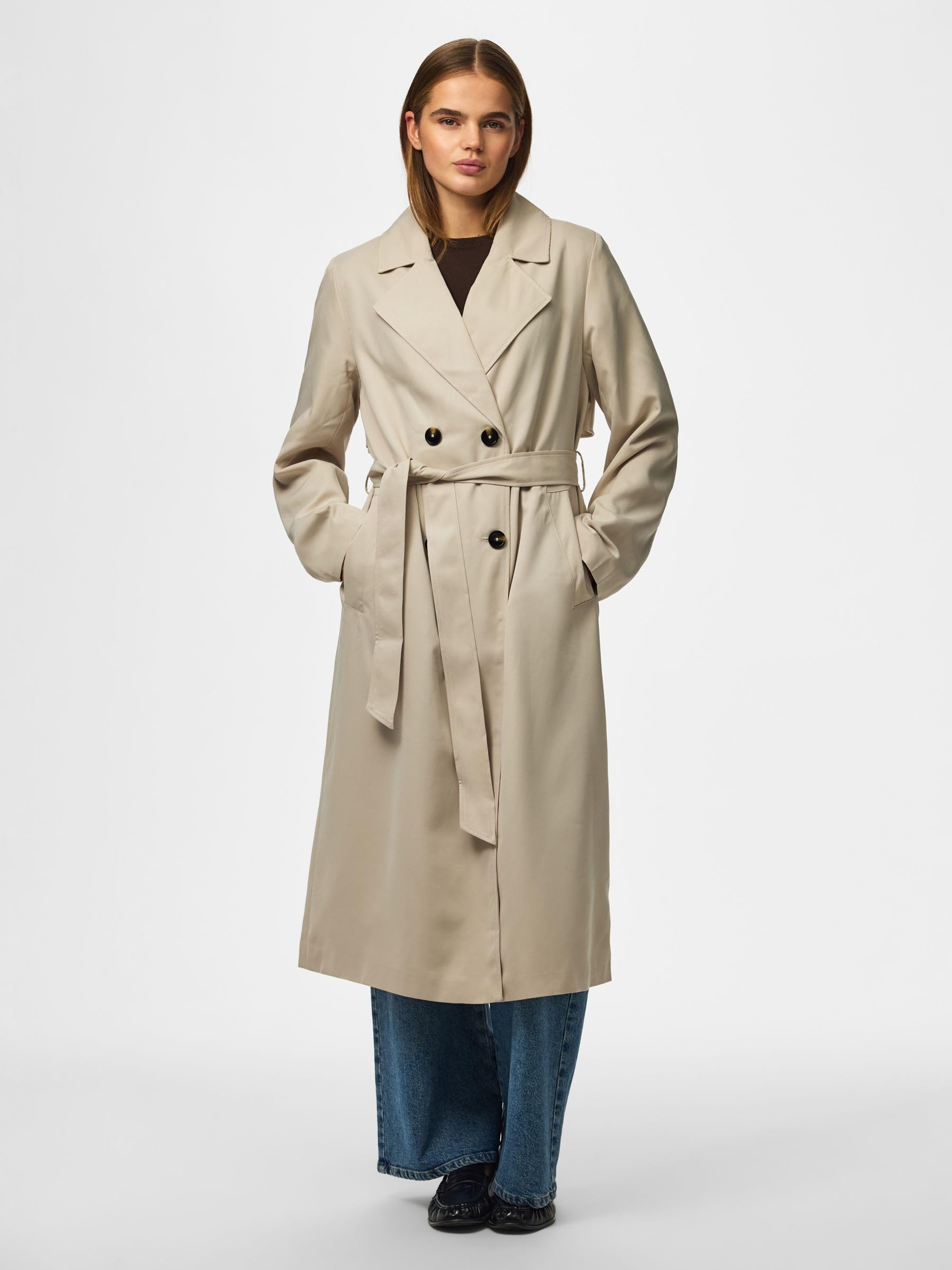 PIECES Pcscarlett Ls Trench Coat Noos trench donna manica lunga