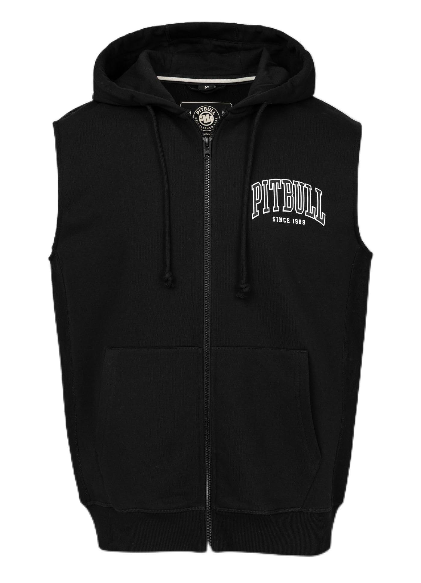 Pitbull Badger gilet uomo con cappuccio zip senza maniche