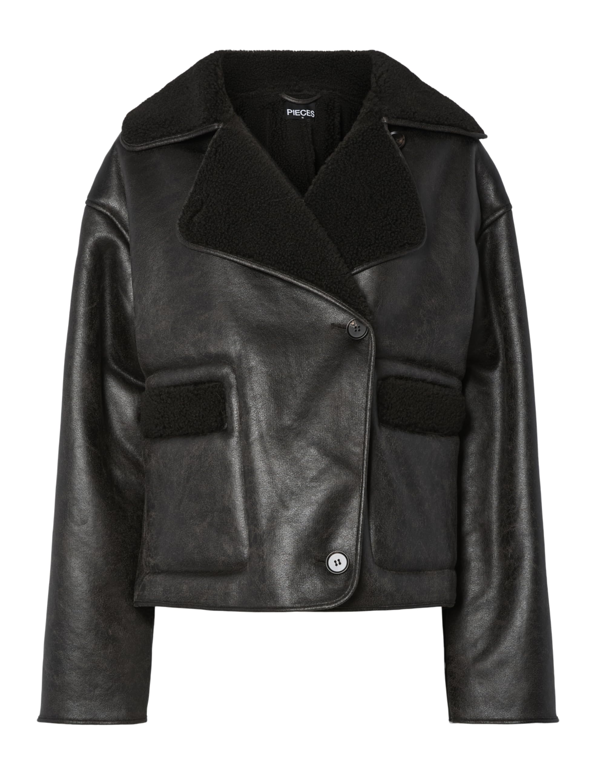 PIECES Pcjuno Pu Jacket Giacca Donna Taglia S