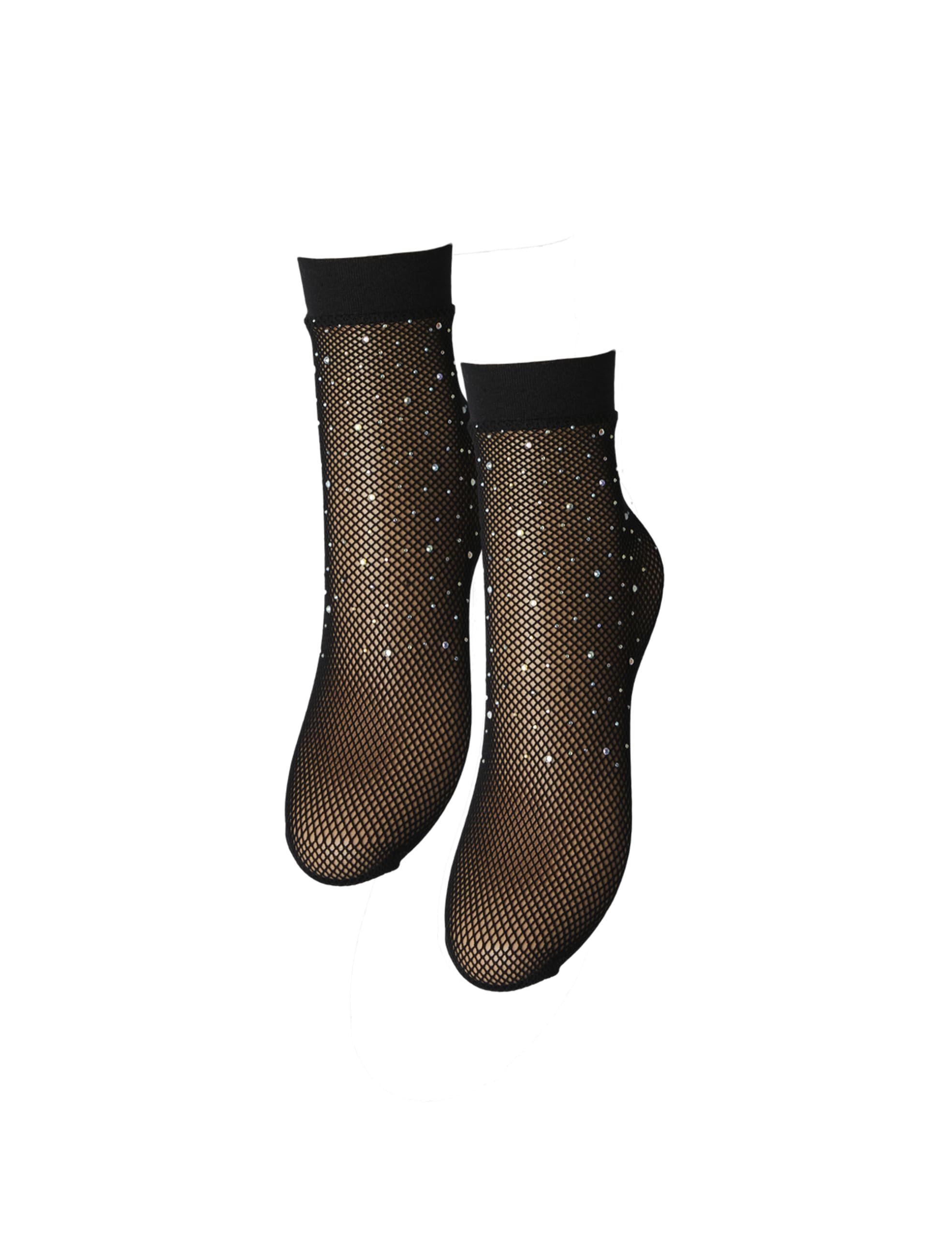 Pieces Pcclaire Fishnet calzini neri 2 paia taglia unica