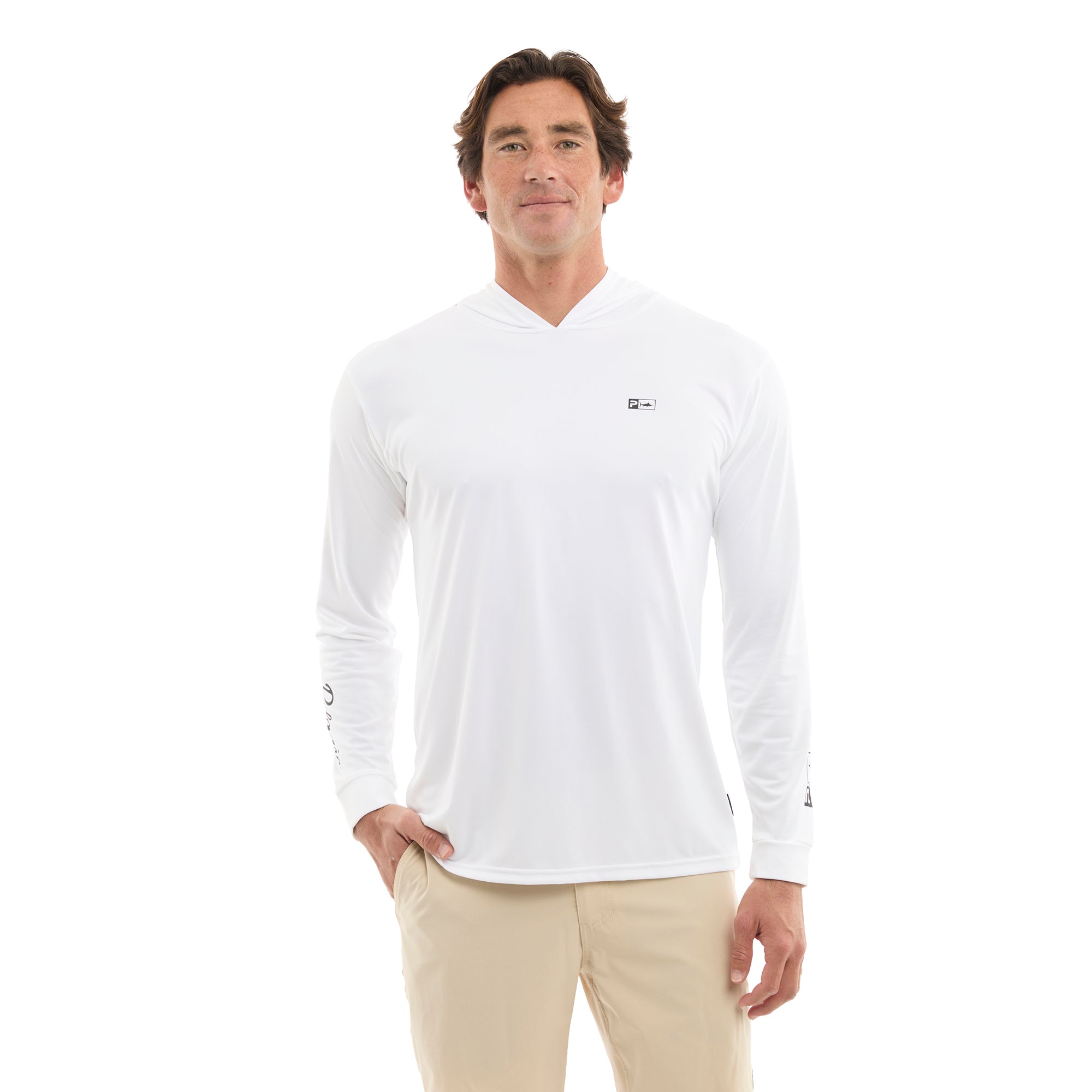 PELAGIC Aquatek Yellowtail maglia pesca bianca UPF 50+