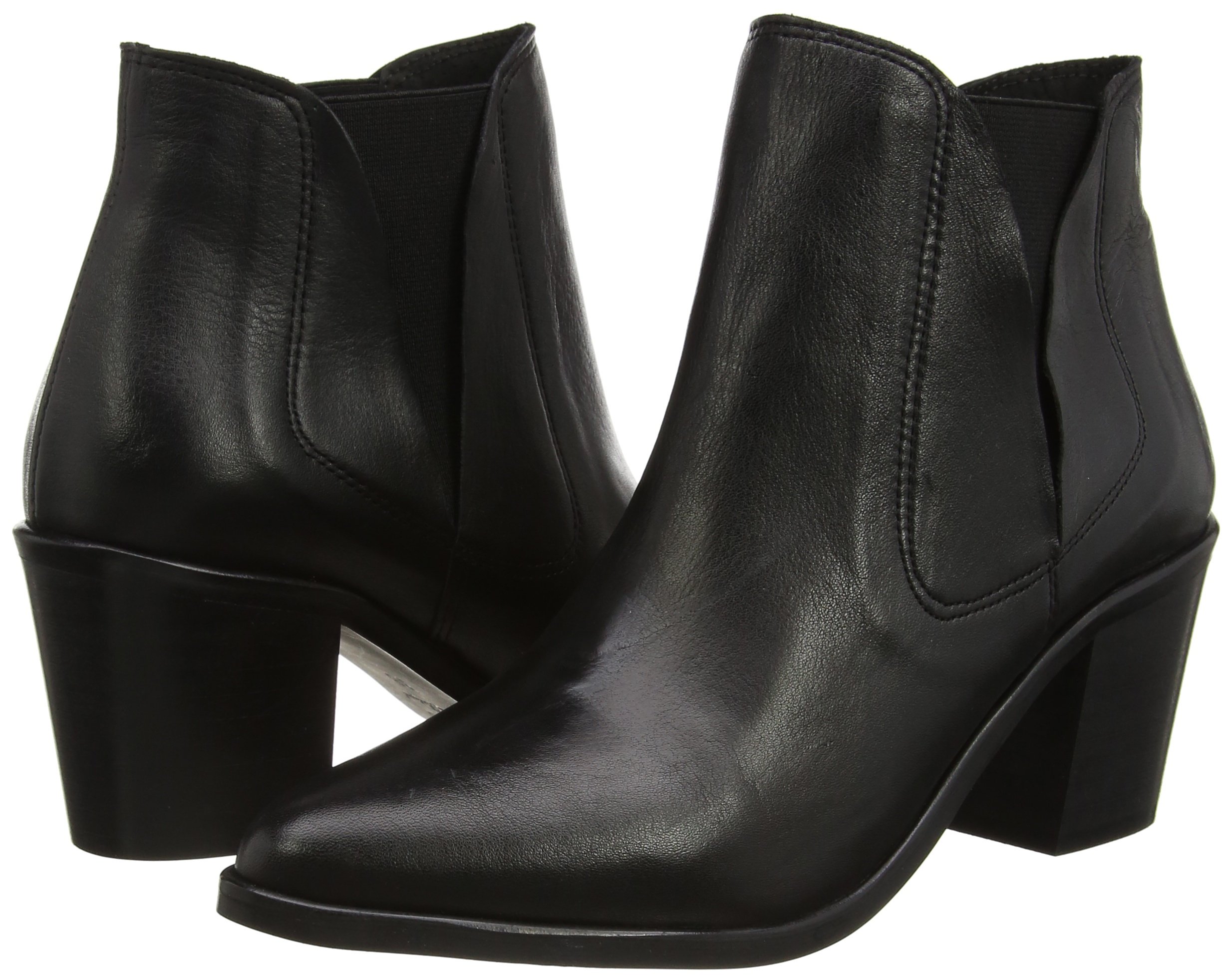 Pieces Psumiko Leather Boot stivali donna 37 neri in pelle