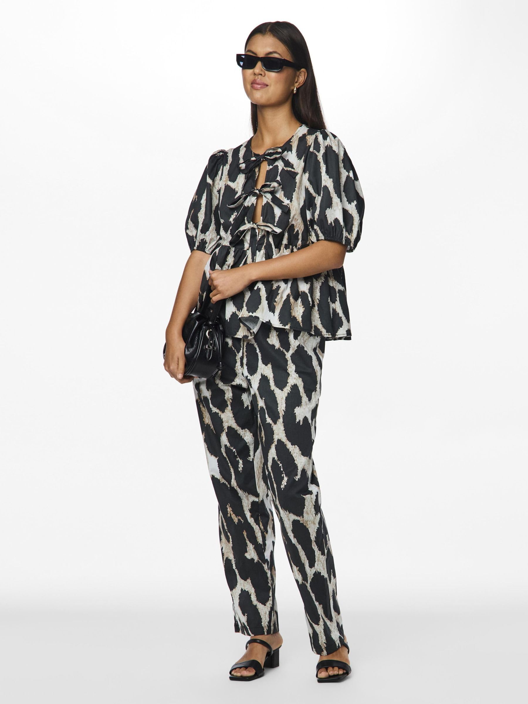 Pieces pantaloni donna in tessuto classici taglia M