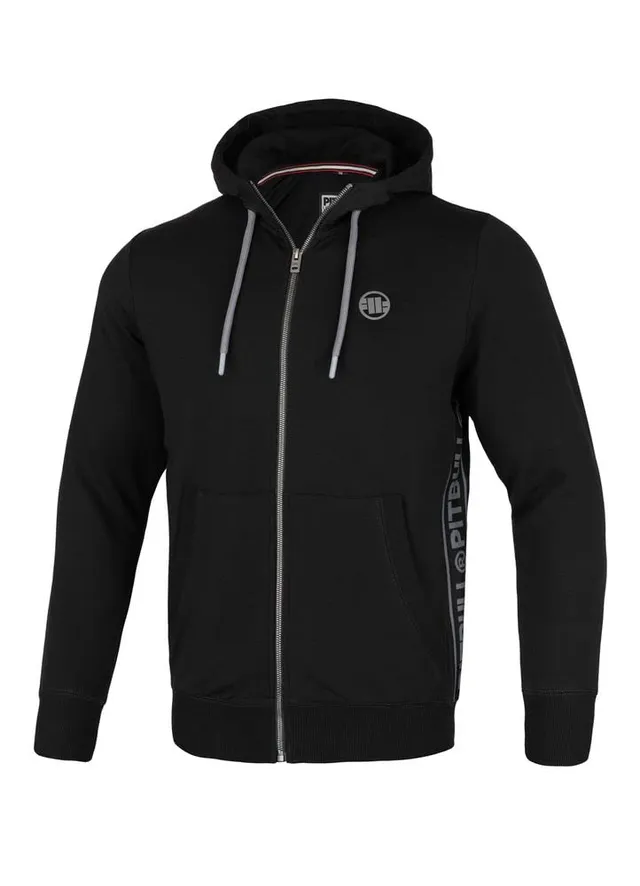 Pit Bull West Coast Lotus felpa zip nera cotone