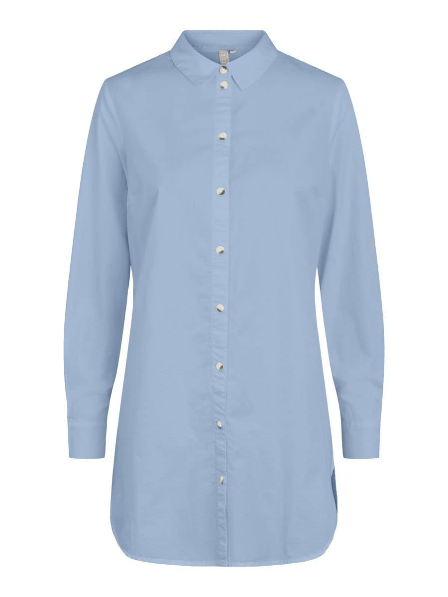 Pieces Pcnoma LS Long Shirt Noos camicia donna L blu bio