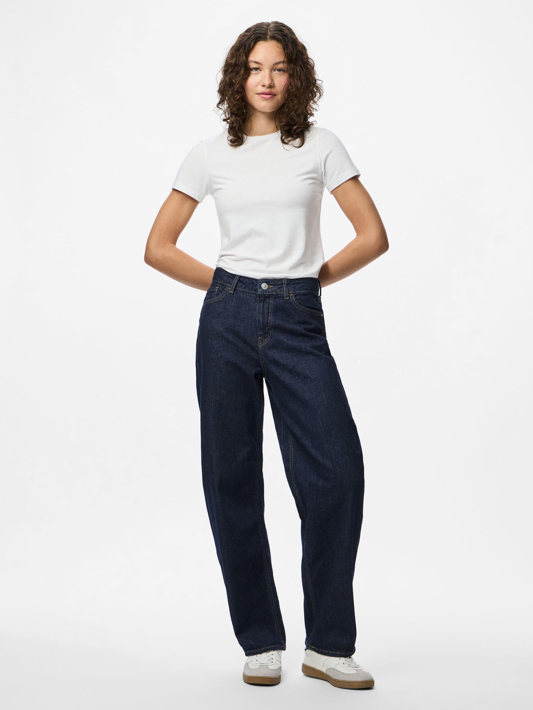 Pieces Pcgrace MW Jeans Donna 27W/32L Vita Media