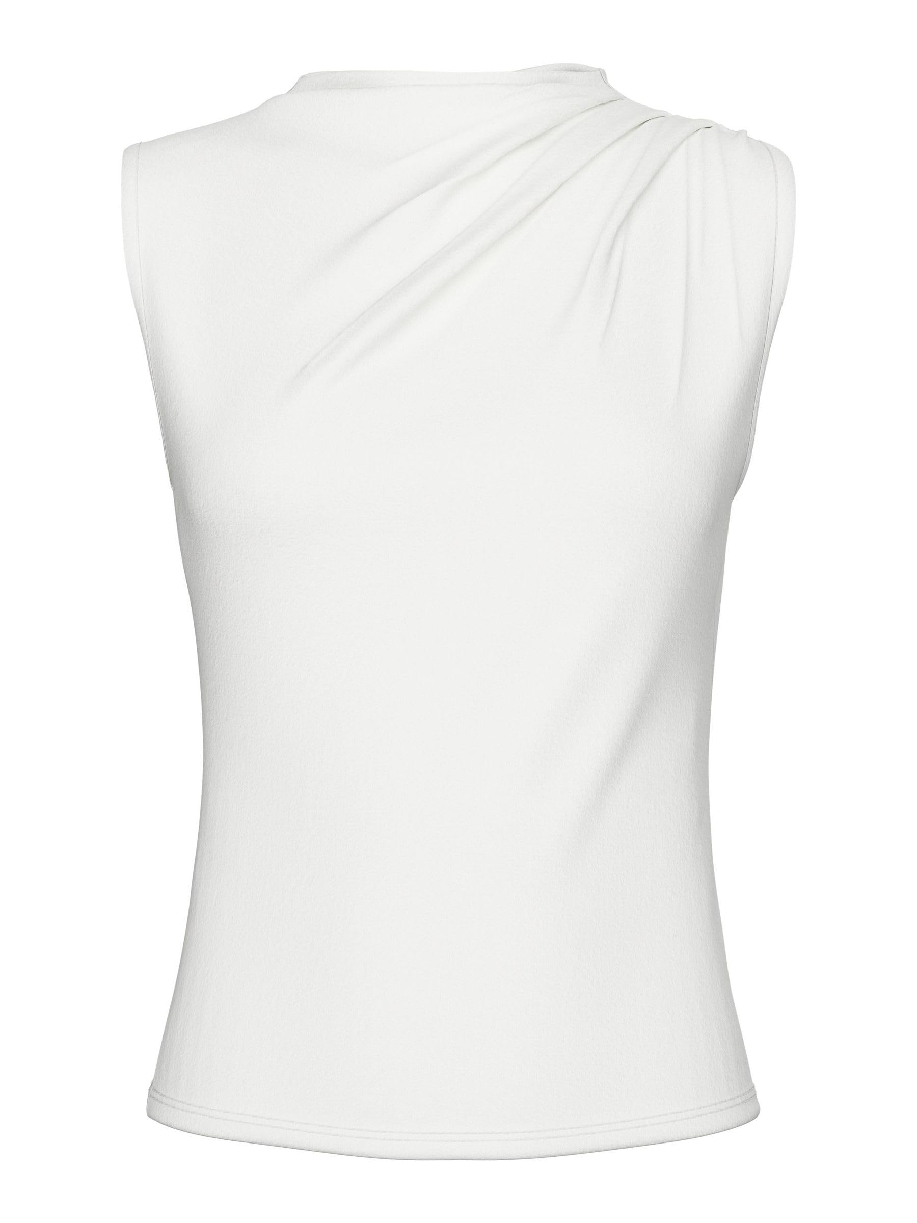 PIECES Pcmadison Draped top smanicato M cotone