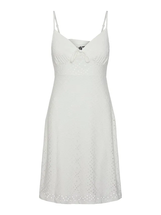 Pieces & Peace Pcluca Strap Dress vestito S Cloud Dancer spalline