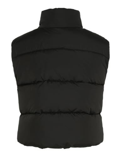 Pieces Pcbee High Neck Cropped Puffer gilet donna nero