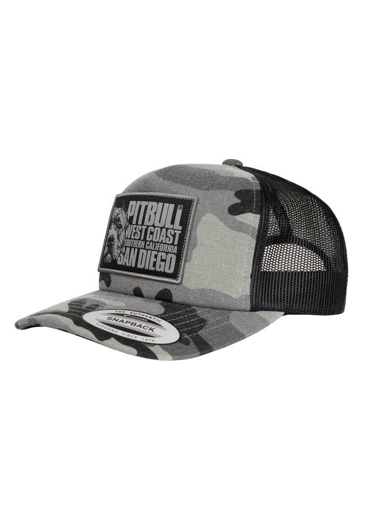 Pit Bull West Coast Blood Dog cappellino trucker mimetico