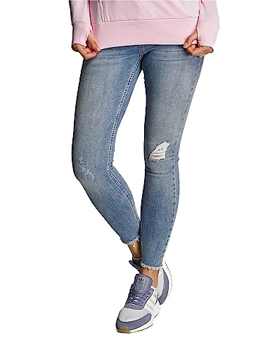 Pieces Pcfive Delly jeans cropped taglia 32 strappati