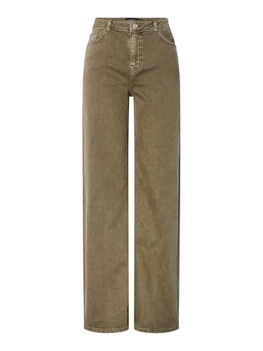Pieces Pcsilke MW Wide Jeans larghi 31W/30L cotone