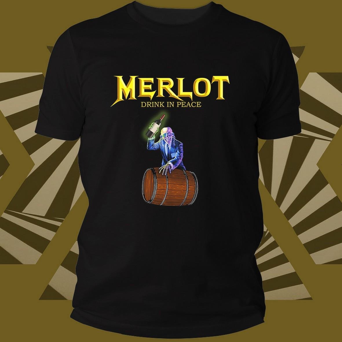 Matrix Music Store Rex Merlot Drinkin in Peace T-shirt cotone