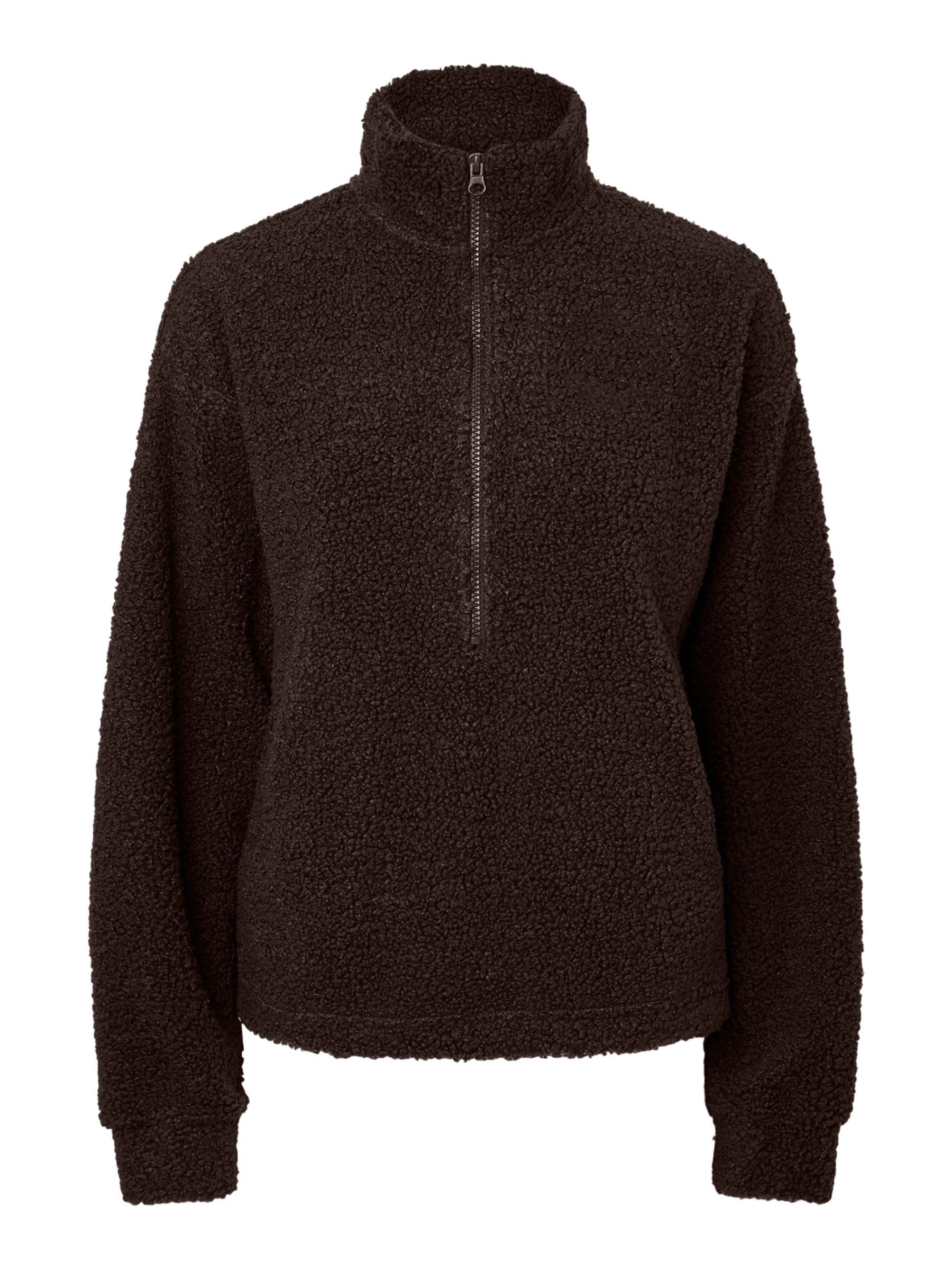 Pieces Pckatty Teddy Half Zip giacca donna mezza zip teddy
