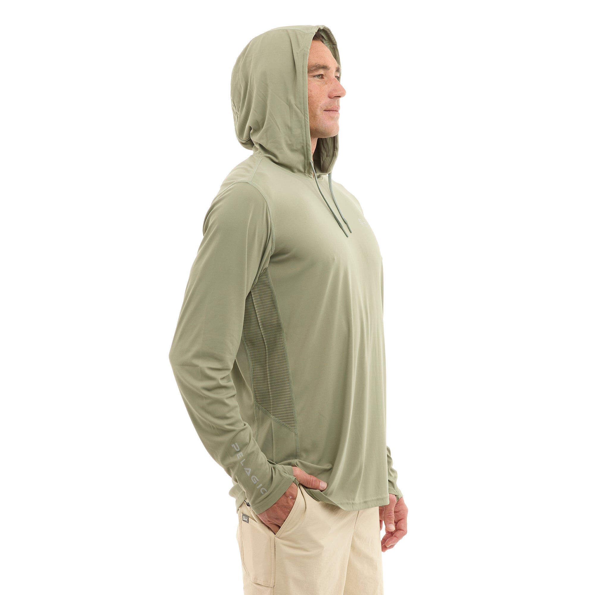 Pelagic Vaportek maglia pesca maniche lunghe verde UPF 50+