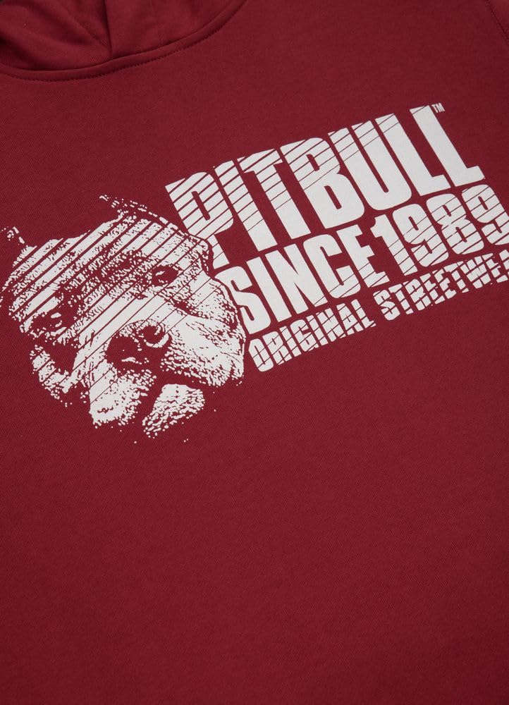 Pit Bull West Coast Blood Dog felpa cappuccio uomo cotone