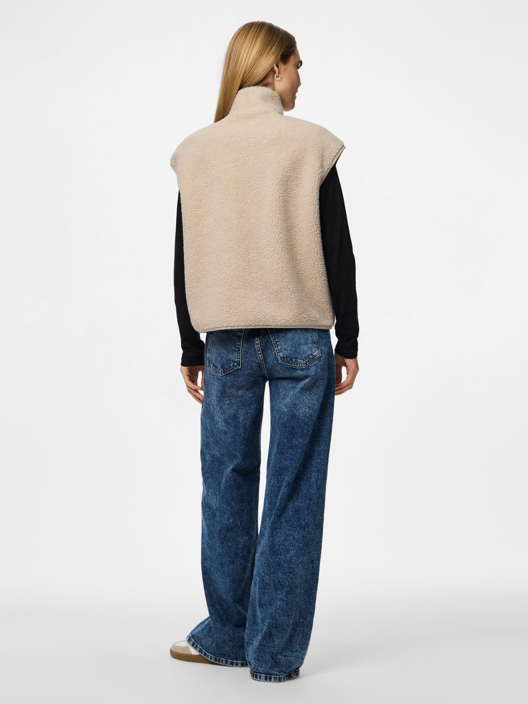 Pieces Pcsadia gilet teddy argento S