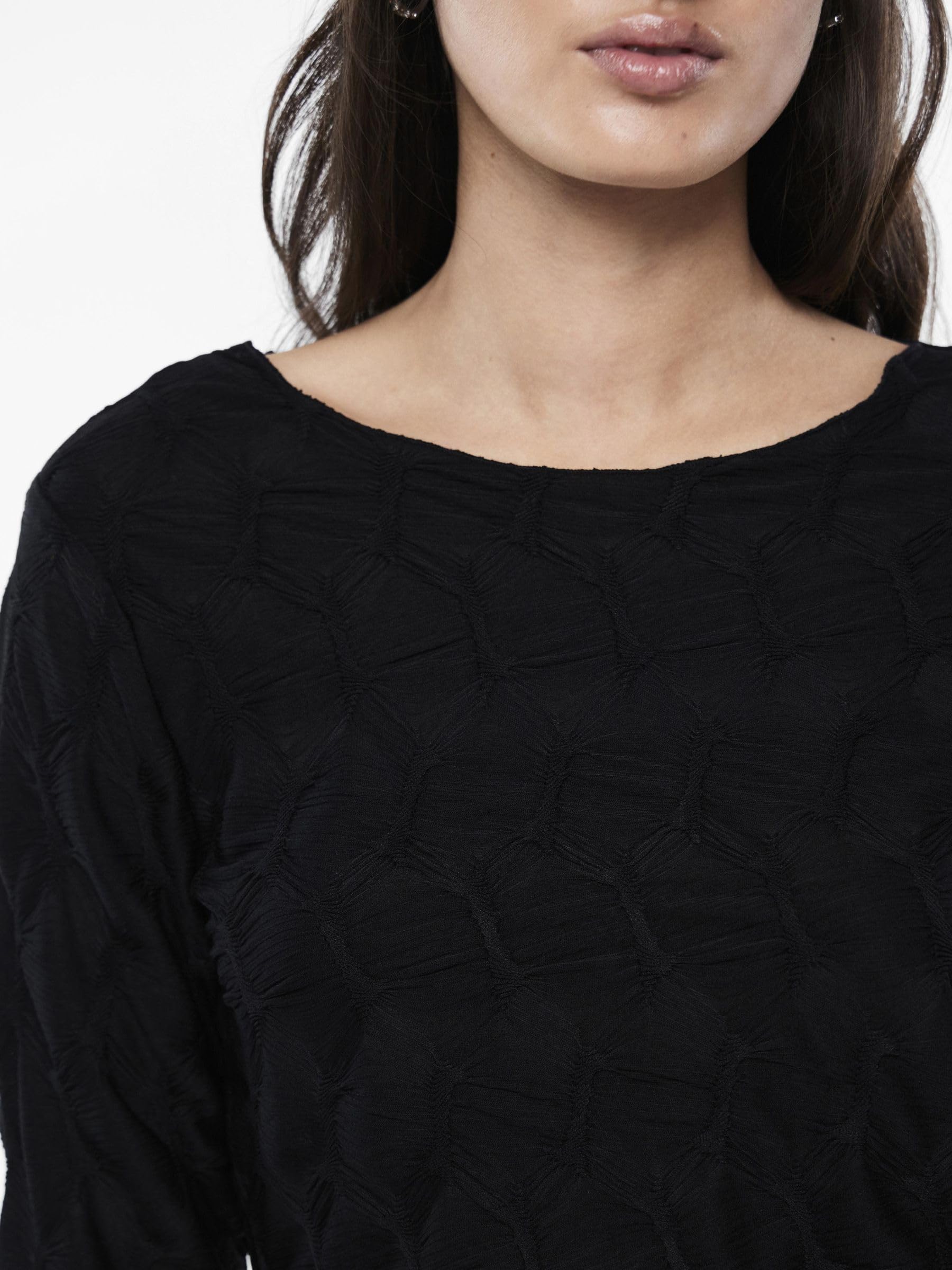 PIECES Pclola LS O-Neck Top blusa L manica lunga