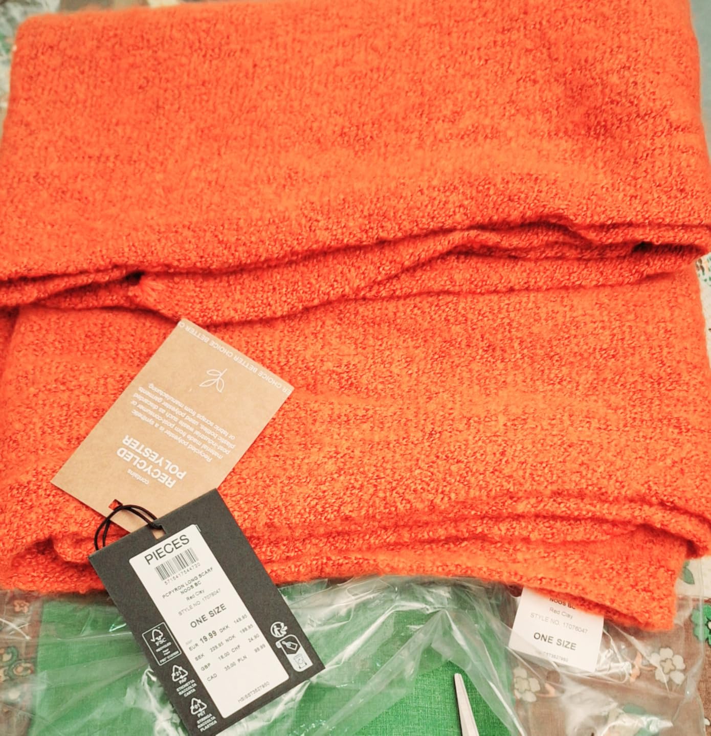 Pieces Pcpyron Long Scarf Noos Bc sciarpa Dolce Amaro lunga
