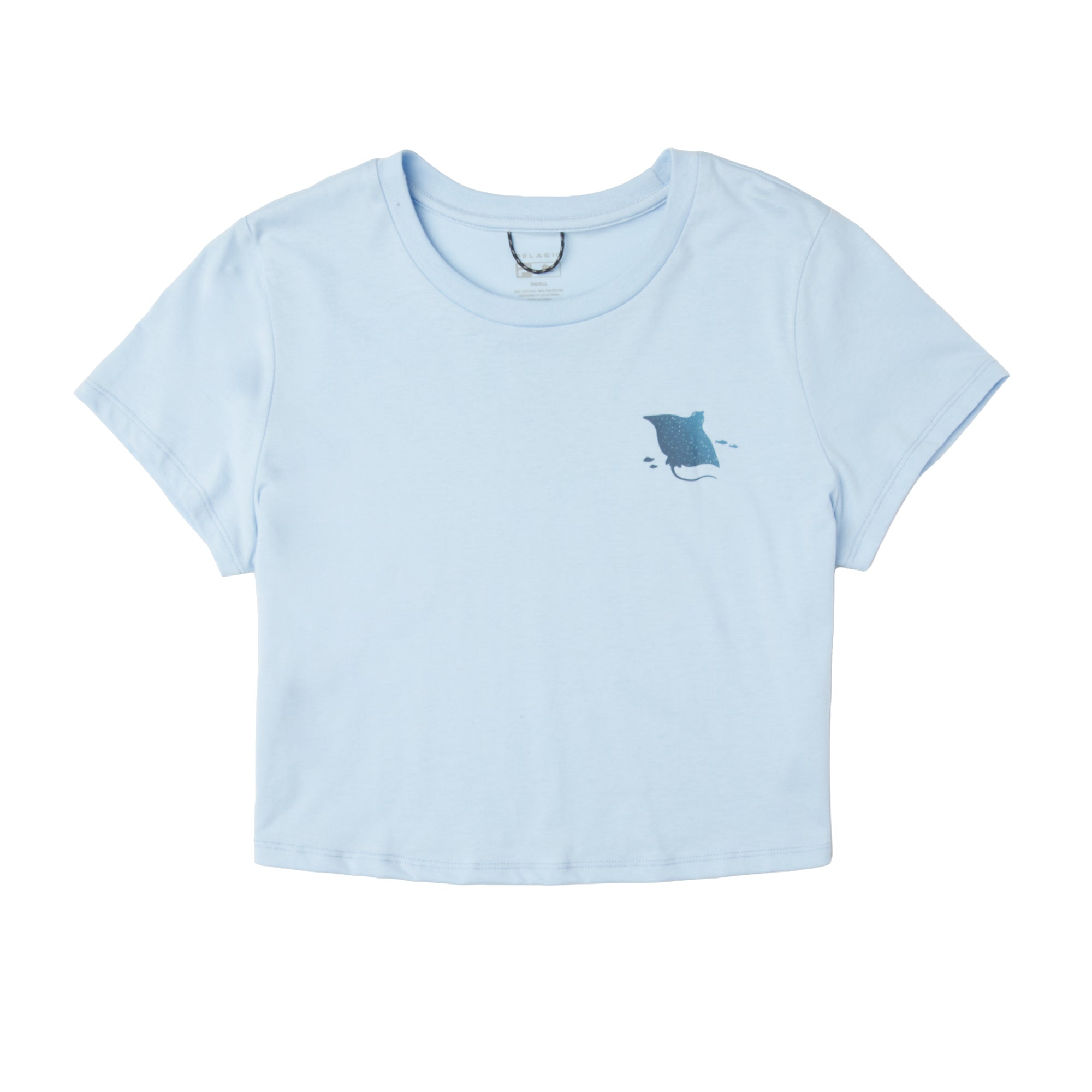 Pelagic Raya maglietta donna azzurra cotone organico
