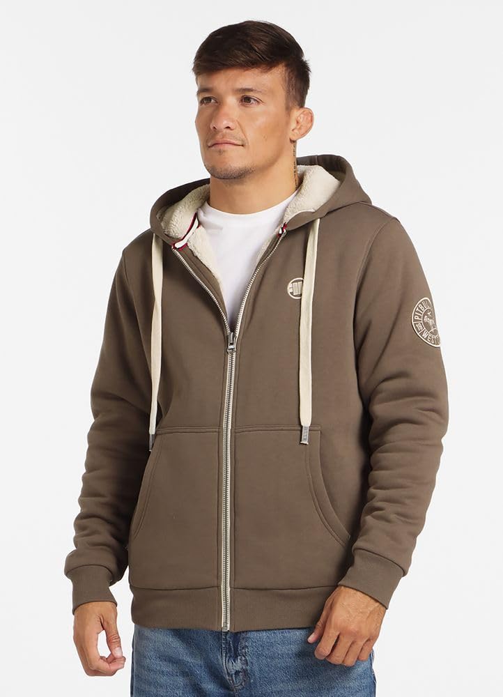 Pitbull West Coast Ruffin II felpa con cappuccio blu scuro sherpa