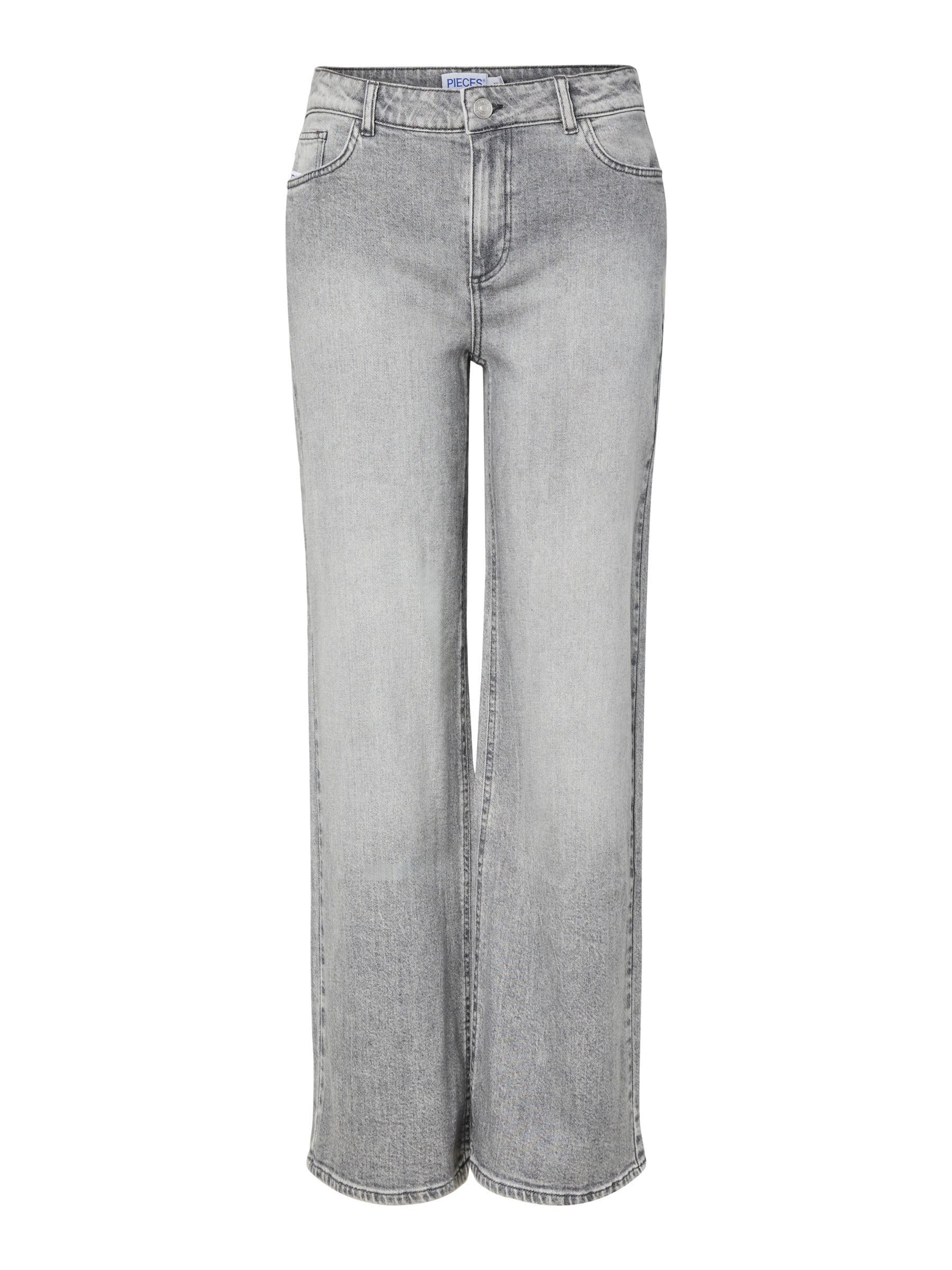 Pieces Pcsilke MW Wide Jeans MG Noos BC jeans donna 25W/30L larghi