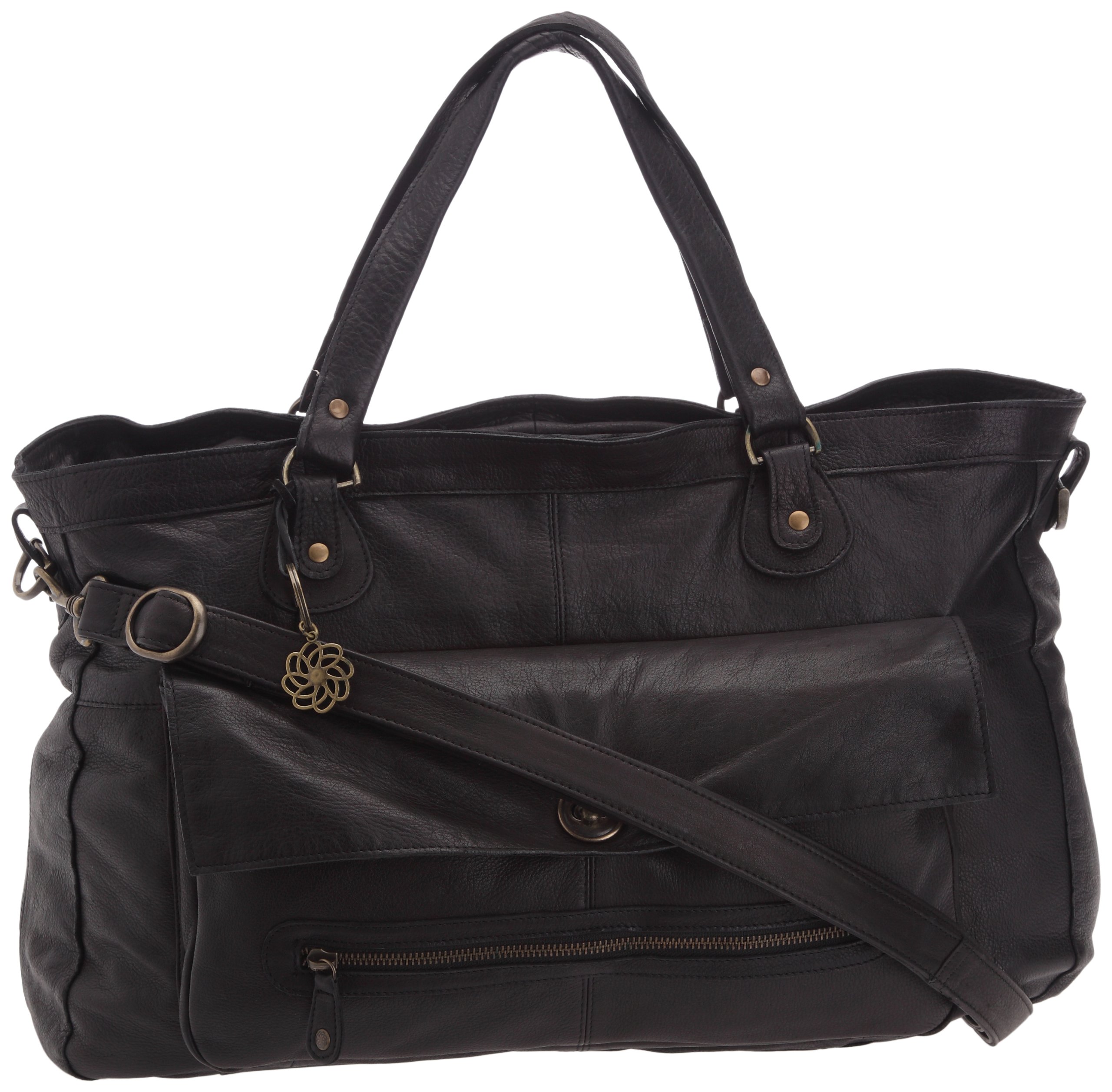 Pieces Totally Royal borsa pelle donna nera