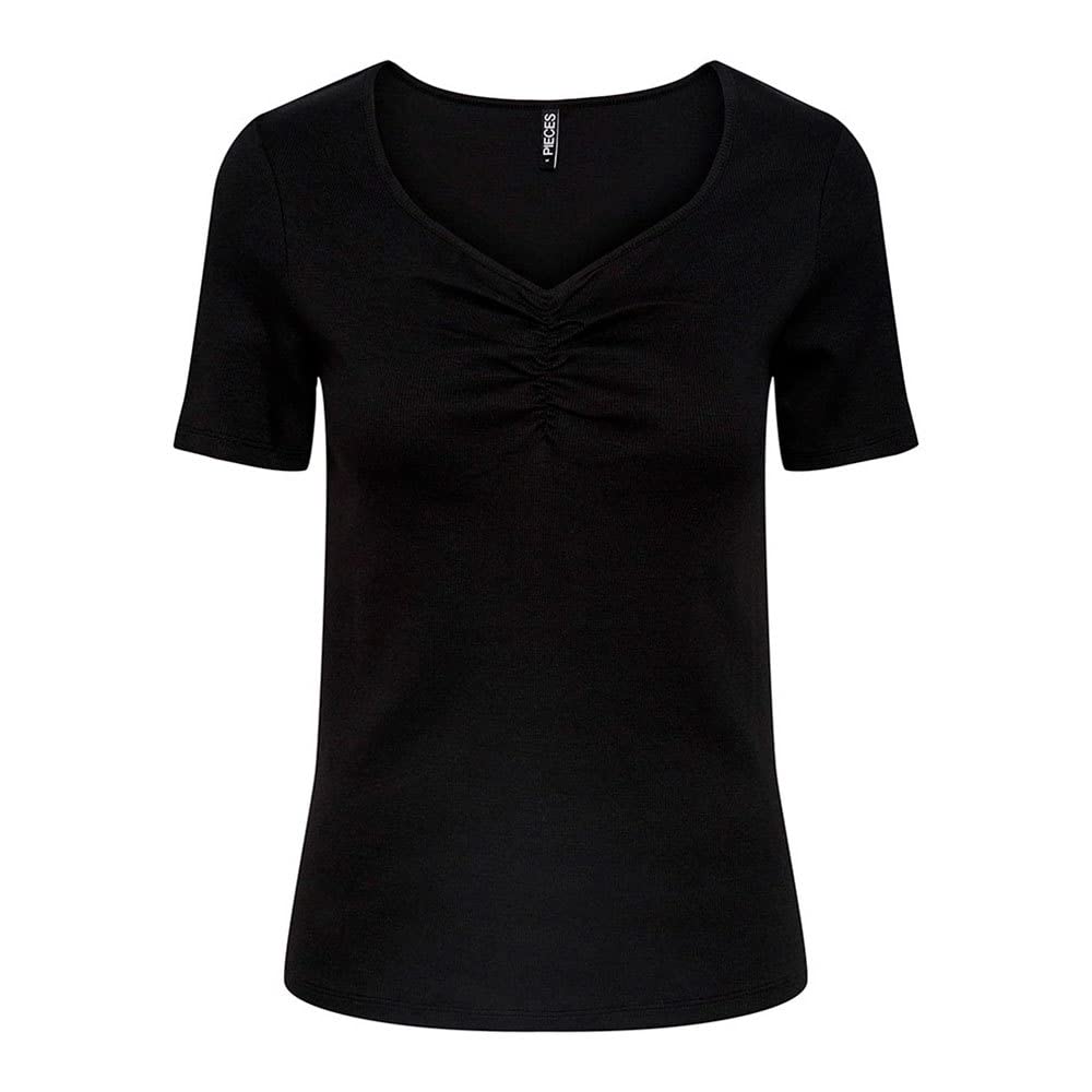 Pieces Pctania SS Top Noos BC t-shirt bianca cotone