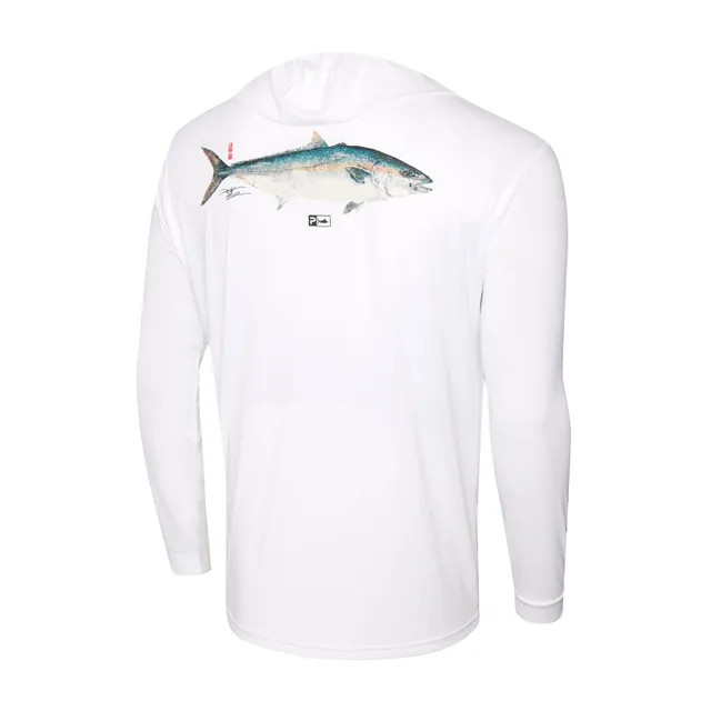 PELAGIC Aquatek Yellowtail maglia pesca bianca UPF 50+