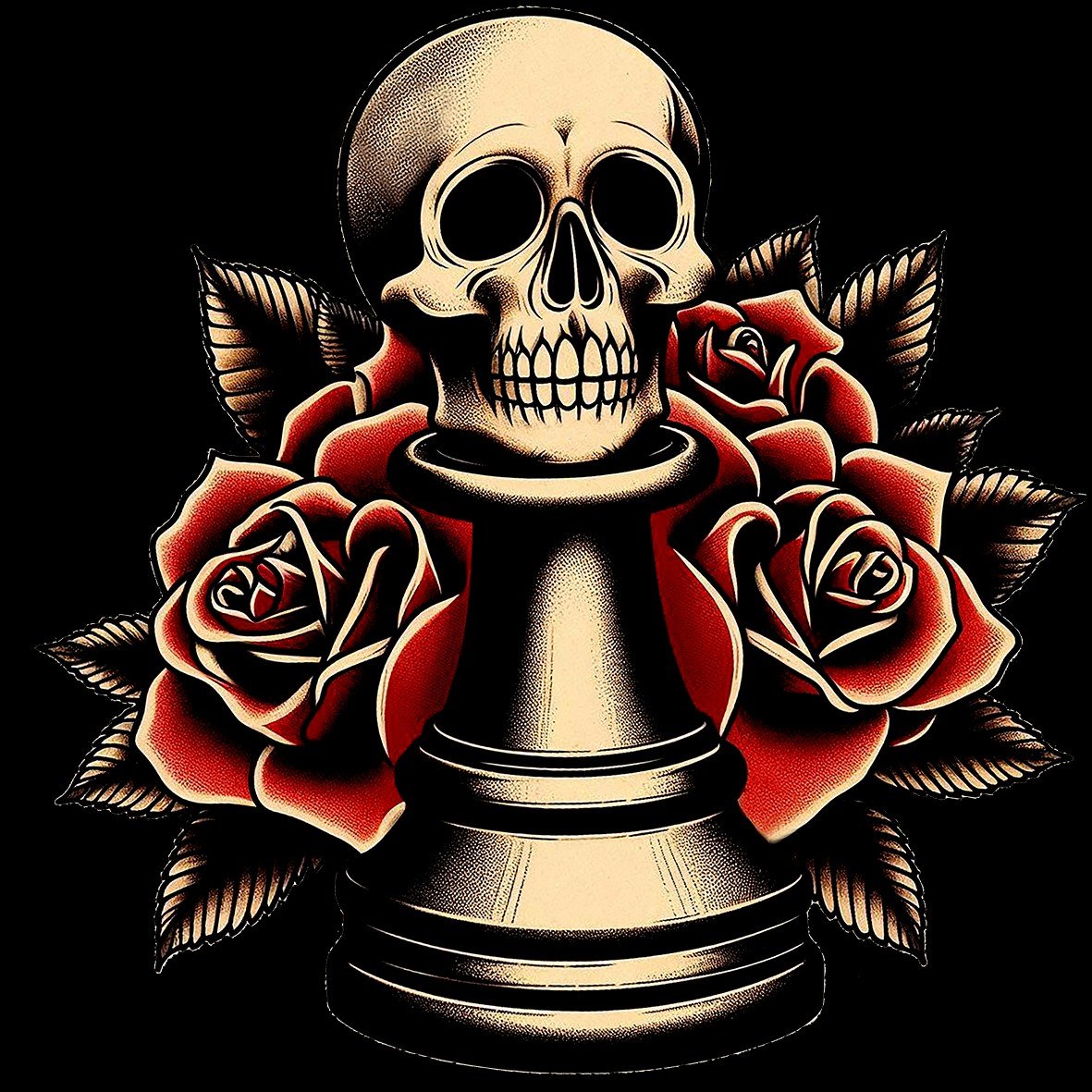 Matrix Music Store Tribe-Tee Rex Skull Chess Pawn t-shirt unisex