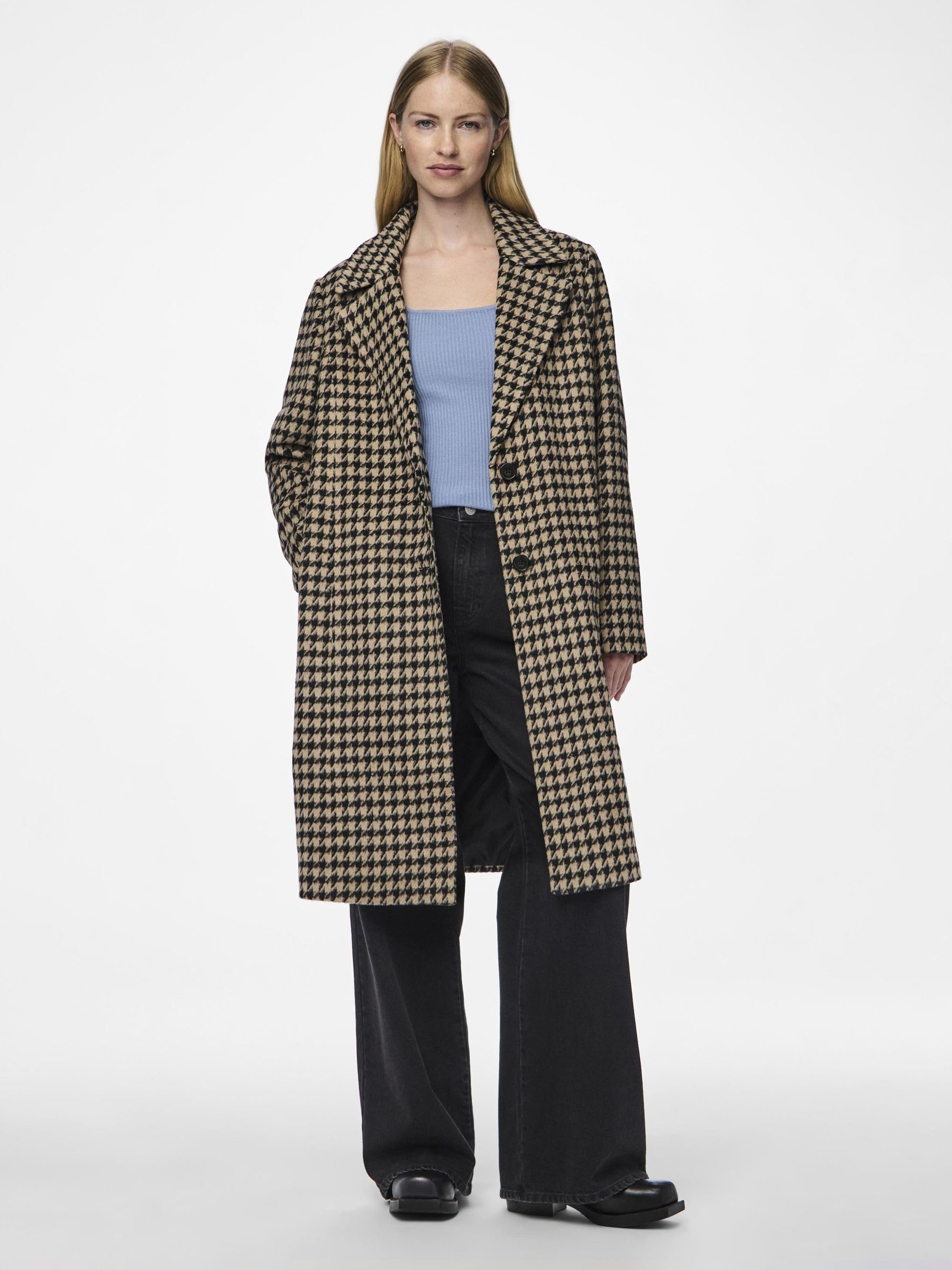 Pieces Pcandrea Cappotto Donna a Quadri XS