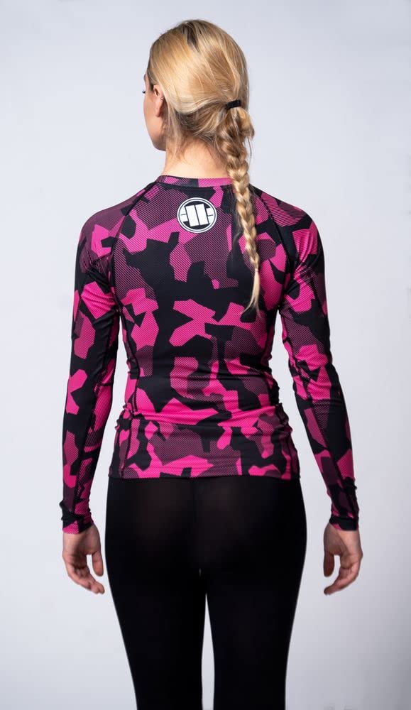 Pit Bull West Coast Dillard rashguard rosa L maniche lunghe