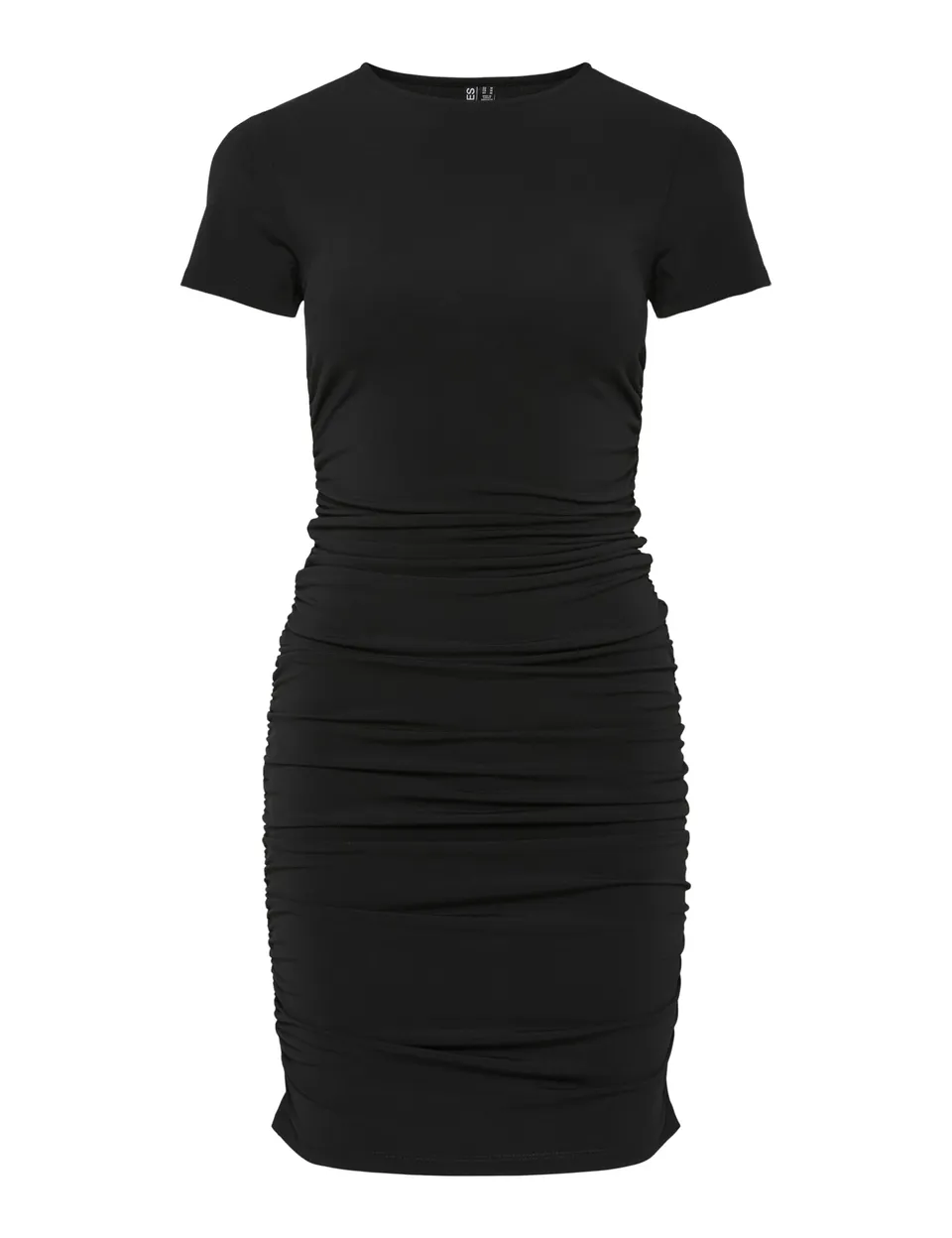 Pieces Pcmadison SS Ruching Dress Noos BC vestito nero XS
