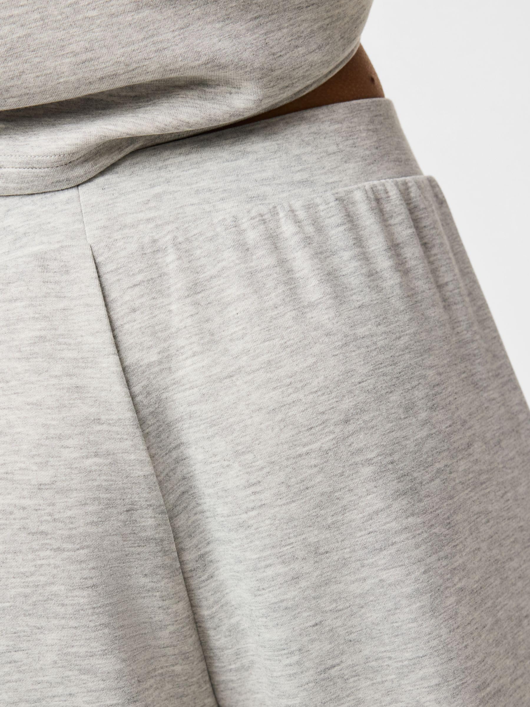 Pieces Pcpolly HW pantaloni tuta grigio melange cotone