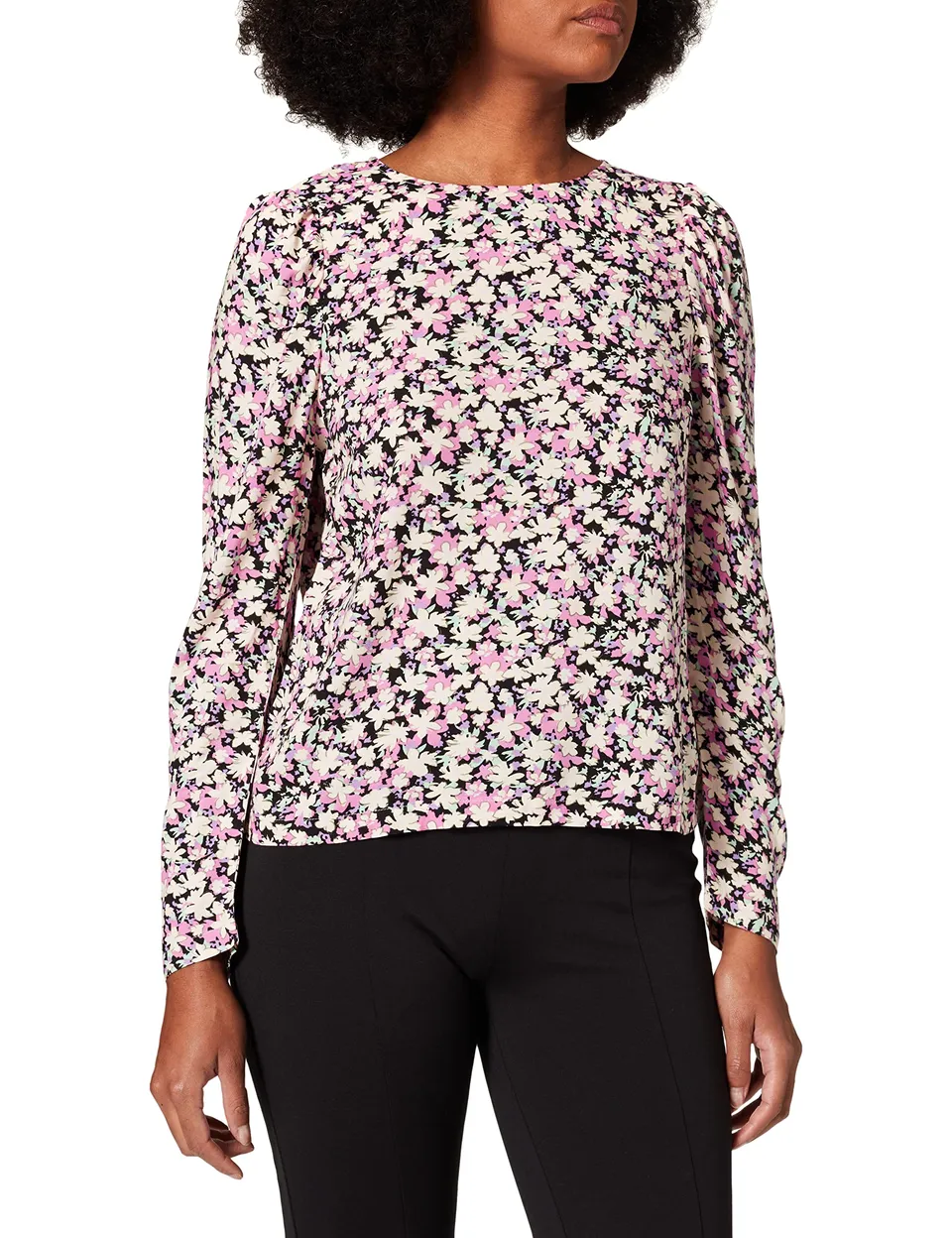 Pieces Pccarly LS Top BC camicia donna XS fiori viscosa