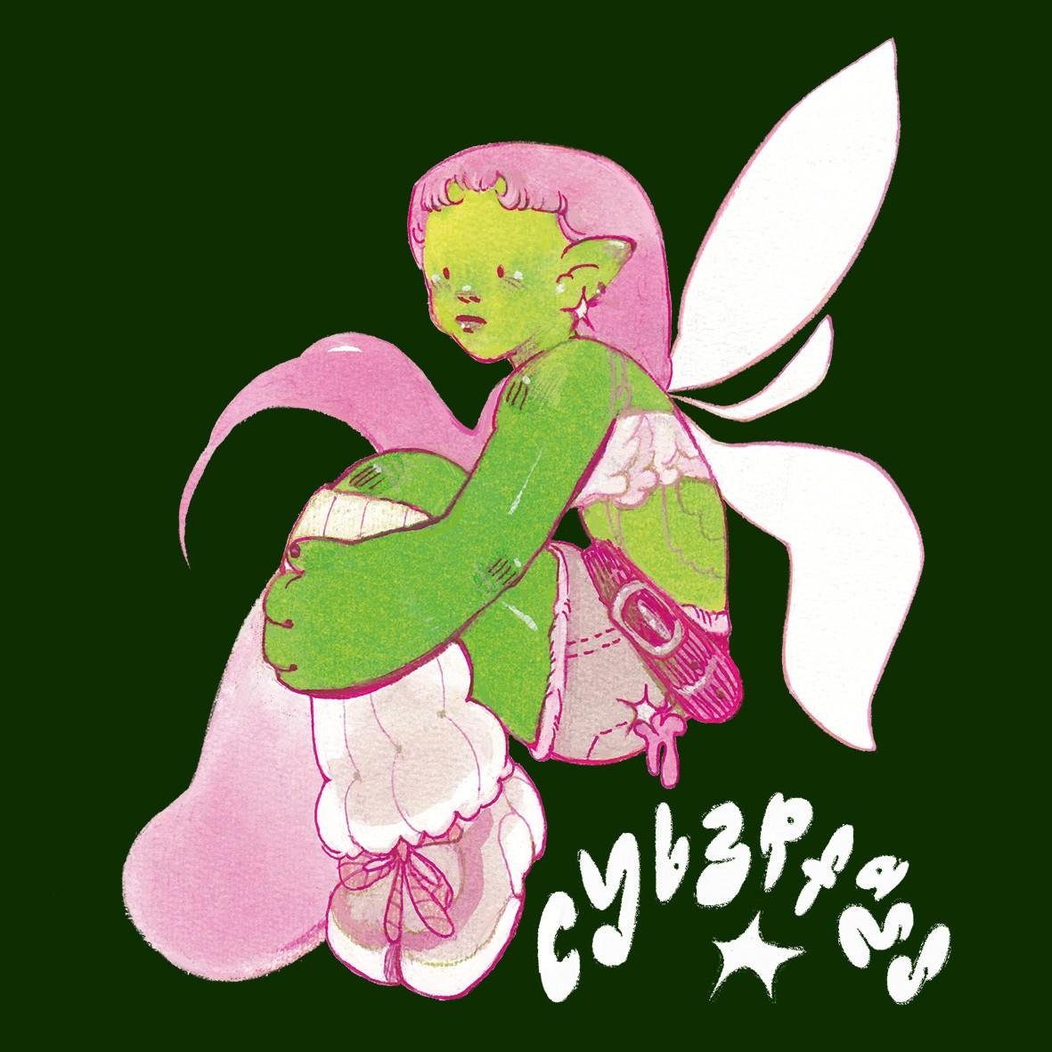 Matrix Tribe Cyb3rfaes Cyberfairy t-shirt stampa cotone