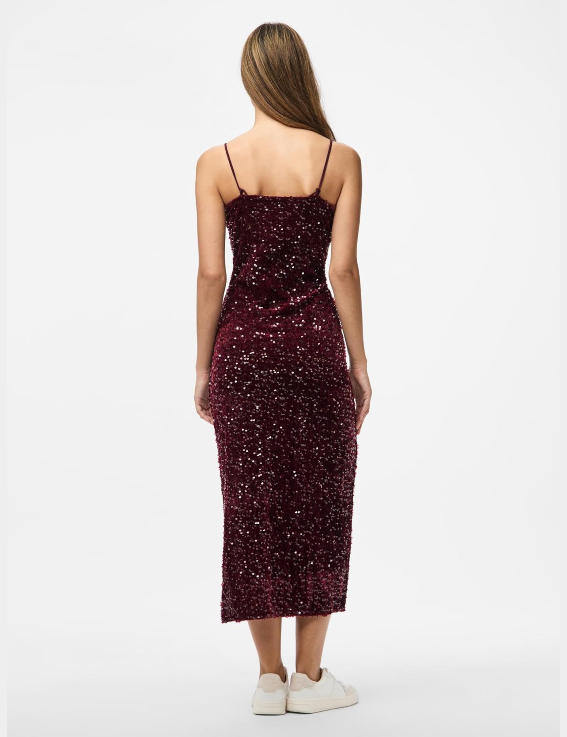 Pieces Pckam SL gonna longuette Tawny Port XS jersey