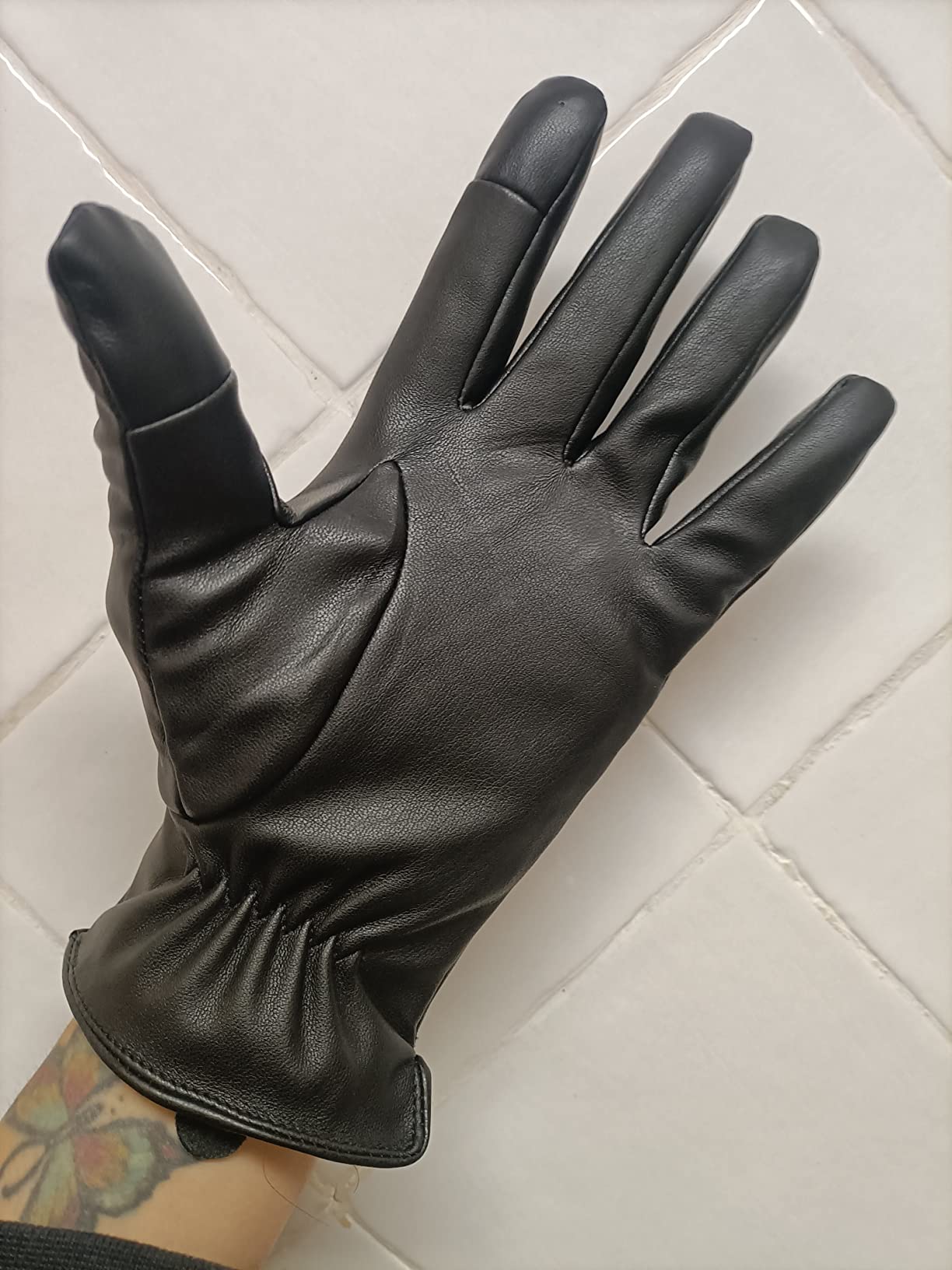 Pieces Pccellie Smart Gloves guanti pelle taglia M