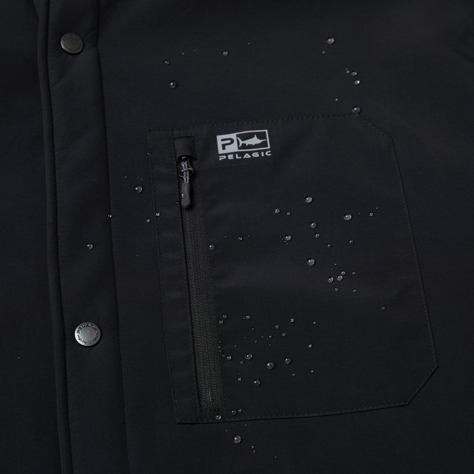 Pelagic Dive Coat parka uomo nero impermeabile