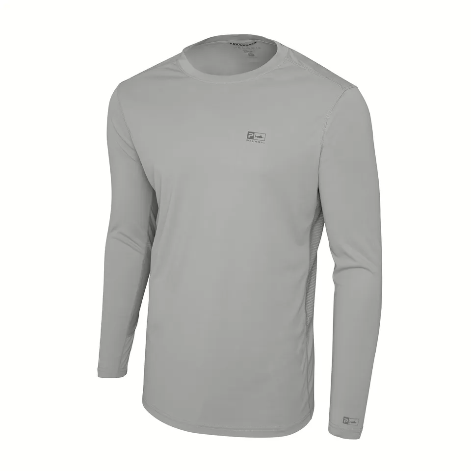 Pelagic Vaportek camicia pesca grigia manica lunga UPF 50+