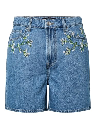 Pieces Pcsky HW Embroidery Denim Shorts shorts donna S ricamo