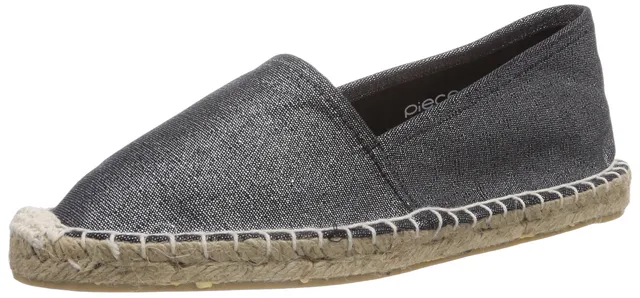 Pieces Haisha Espadrillas Donna Argento Metallic Tela